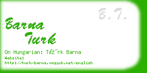 barna turk business card